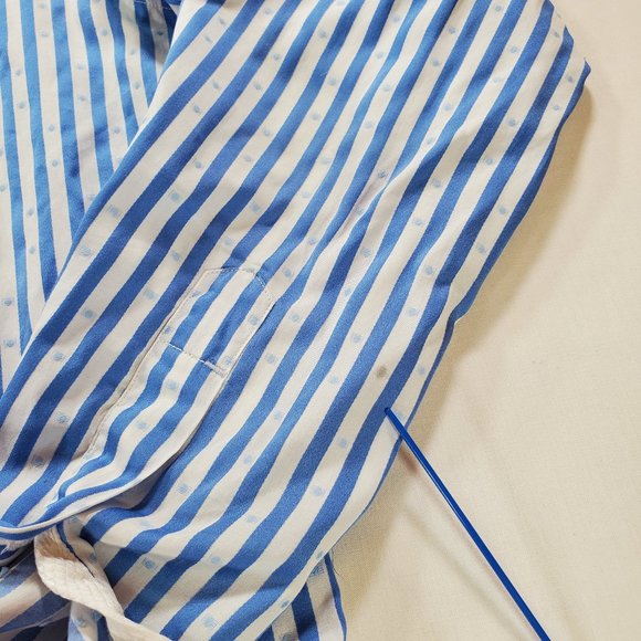 Robert Graham Dress Shirt Men Medium 15.5 / 39 Blue Striped Tailored Fit Vintage - Picture 4 of 16